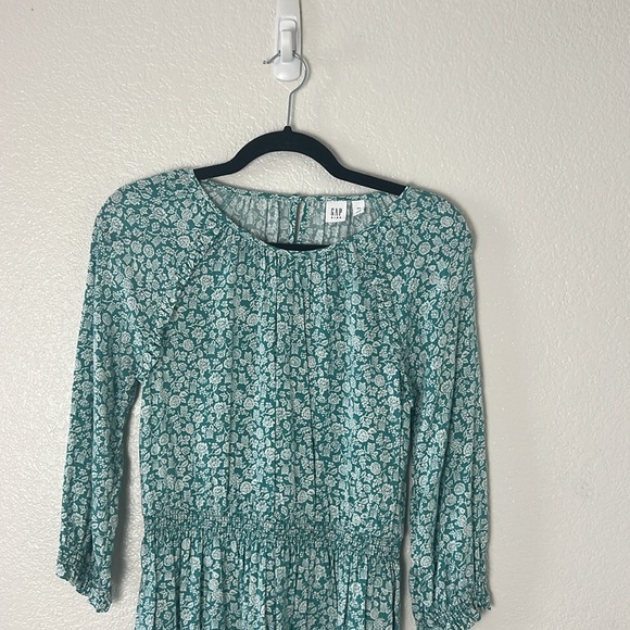 GAP KIDS  DRESS  SIZE XXL COLOR GREEN AND WHITE - Picture 3 of 10